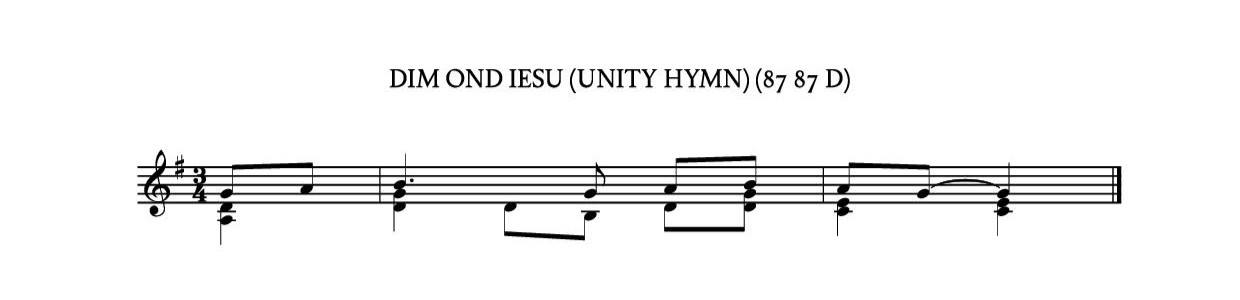Dim ond Iesu (unity hymn) 87 87 D